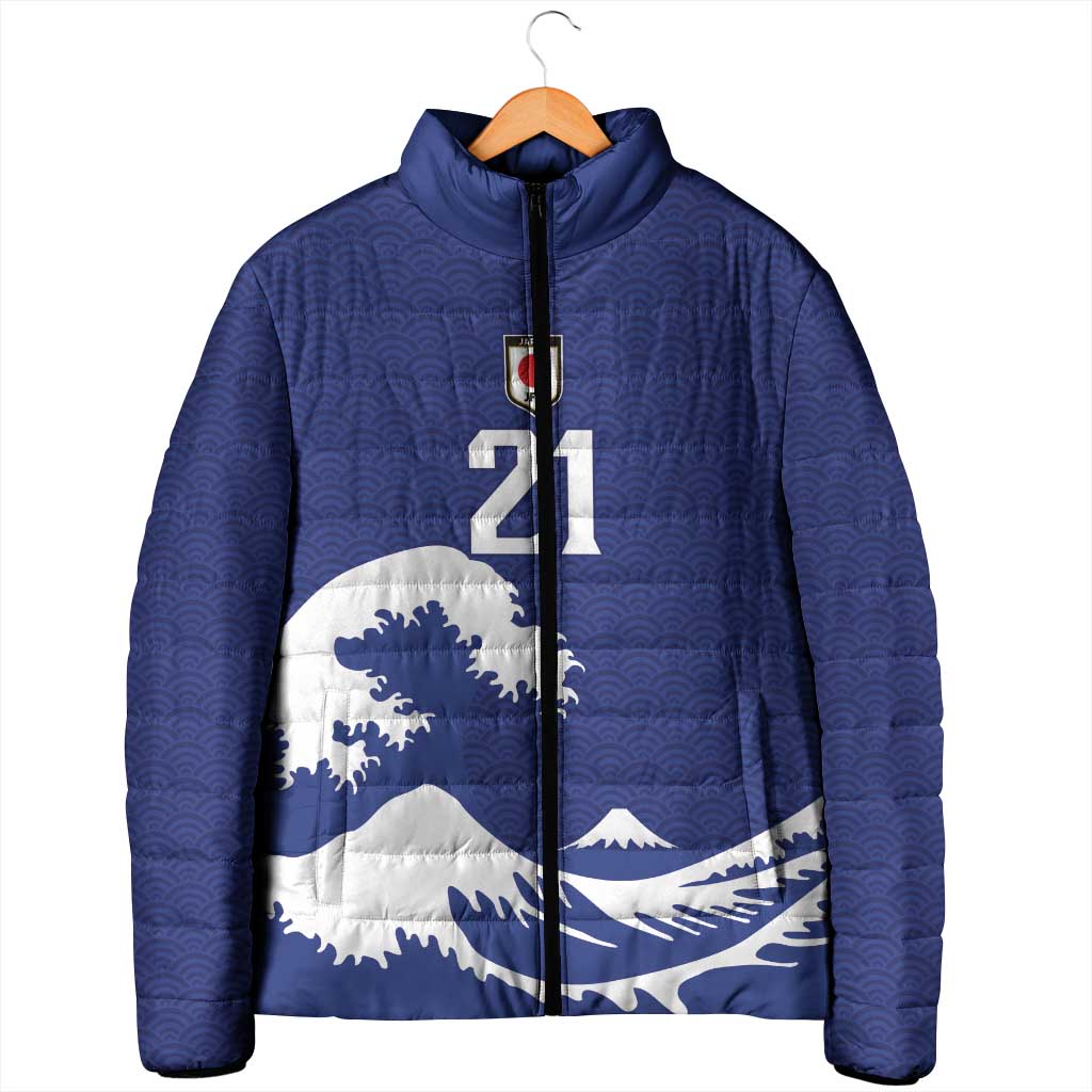 Custom Football Japan Yatagarasu Padded Jacket Tsunami Wave Pattern
