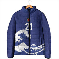 Custom Football Japan Yatagarasu Padded Jacket Tsunami Wave Pattern