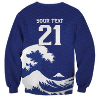 Custom Football Japan Yatagarasu Sweatshirt Tsunami Wave Pattern