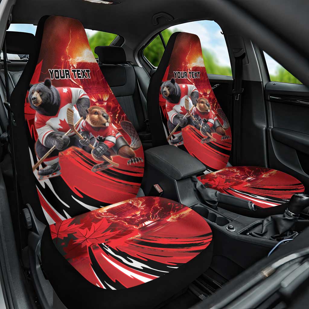 Canada Ice Hockey Champions Personalized Car Seat Cover Proud Member of the Eh Team