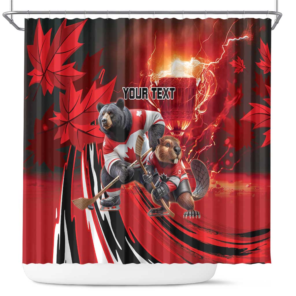 Canada Ice Hockey Champions Personalized Shower Curtain Proud Member of the Eh Team