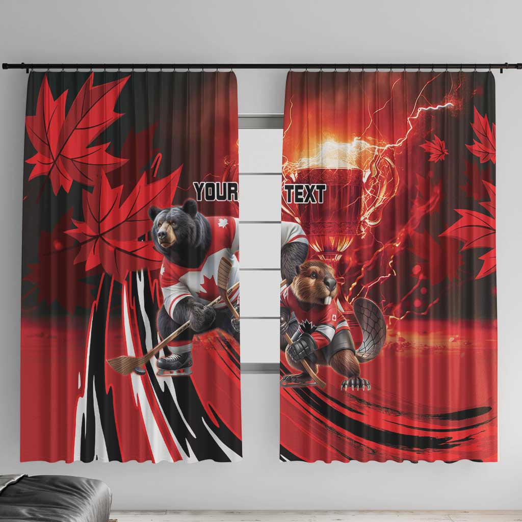 Canada Ice Hockey Champions Personalized Window Curtain Proud Member of the Eh Team