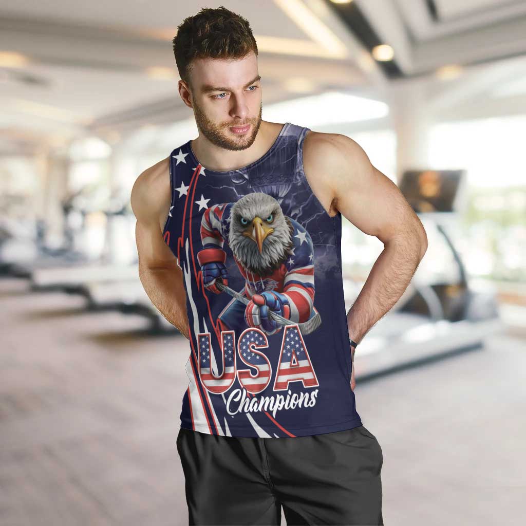 United States Ice Hockey Champions Personalized Men Tank Top Lets Go Boy USA Goal