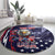 United States Ice Hockey Champions Personalized Round Carpet Lets Go Boy USA Goal