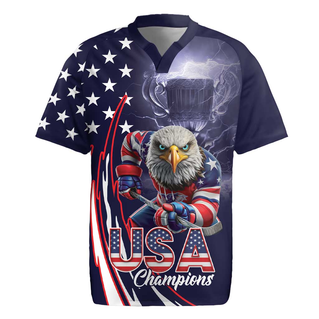 United States Ice Hockey Champions Personalized Rugby Jersey Lets Go Boy USA Goal