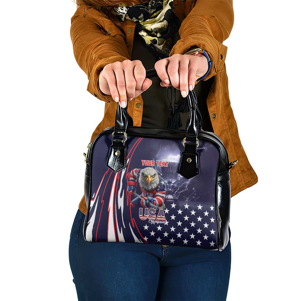 United States Ice Hockey Champions Personalized Shoulder Handbag Lets Go Boy USA Goal