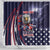 United States Ice Hockey Champions Personalized Shower Curtain Lets Go Boy USA Goal