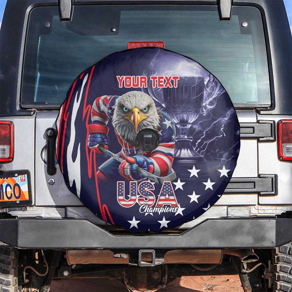 United States Ice Hockey Champions Personalized Spare Tire Cover Lets Go Boy USA Goal