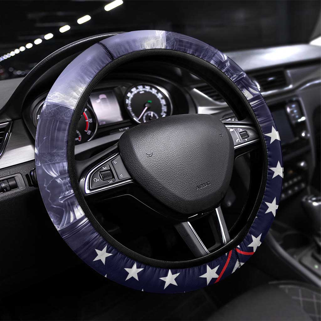 United States Ice Hockey Champions Steering Wheel Cover Lets Go Boy USA Goal