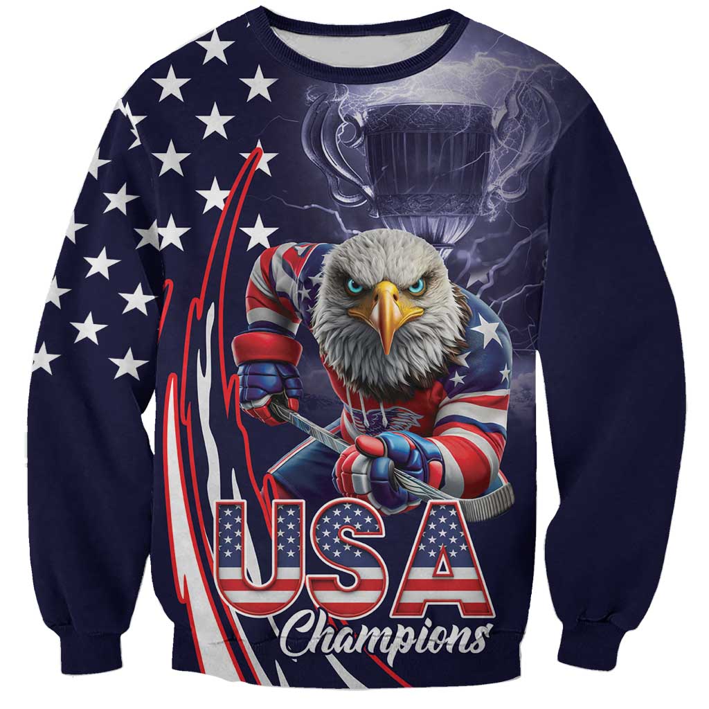 United States Ice Hockey Champions Personalized Sweatshirt Lets Go Boy USA Goal