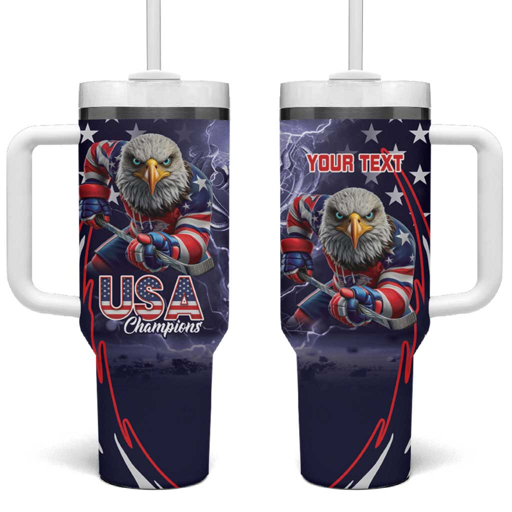 United States Ice Hockey Champions Personalized Tumbler With Handle Lets Go Boy USA Goal