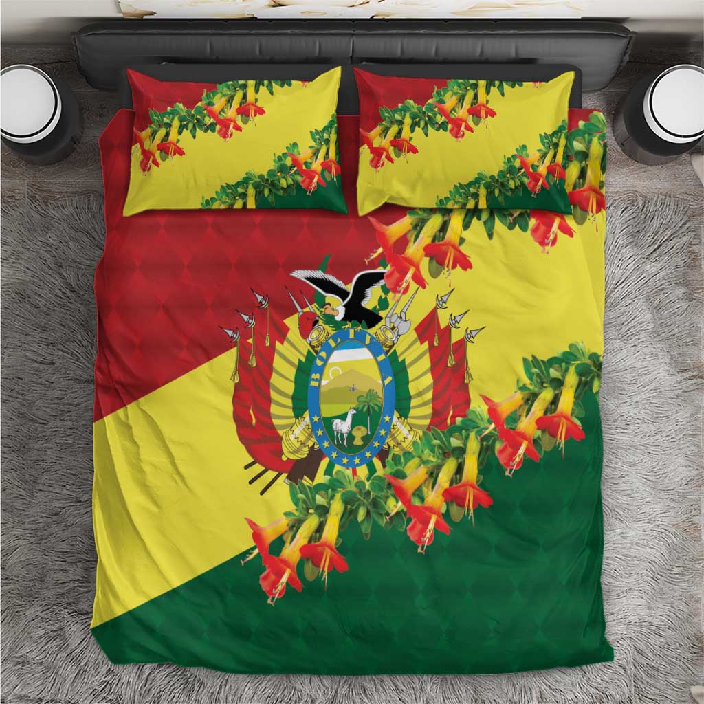 Bolivia Andean Condor Kantuta Flowers Bedding Set