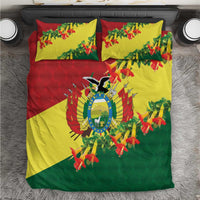 Bolivia Andean Condor Kantuta Flowers Bedding Set