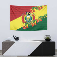 Bolivia Andean Condor Kantuta Flowers Tapestry