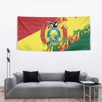Bolivia Andean Condor Kantuta Flowers Tapestry