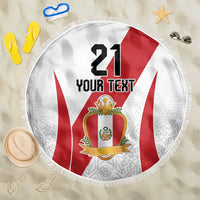 Peru Football Custom Beach Blanket La Bicolor Arriba Peru