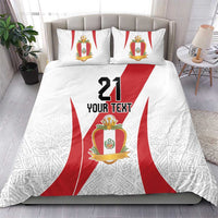 Peru Football Custom Bedding Set La Bicolor Arriba Peru