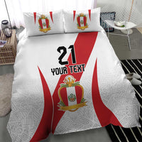 Peru Football Custom Bedding Set La Bicolor Arriba Peru