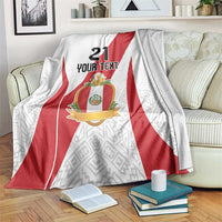 Peru Football Custom Blanket La Bicolor Arriba Peru