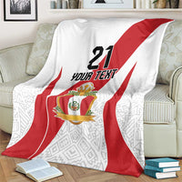 Peru Football Custom Blanket La Bicolor Arriba Peru