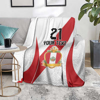 Peru Football Custom Blanket La Bicolor Arriba Peru