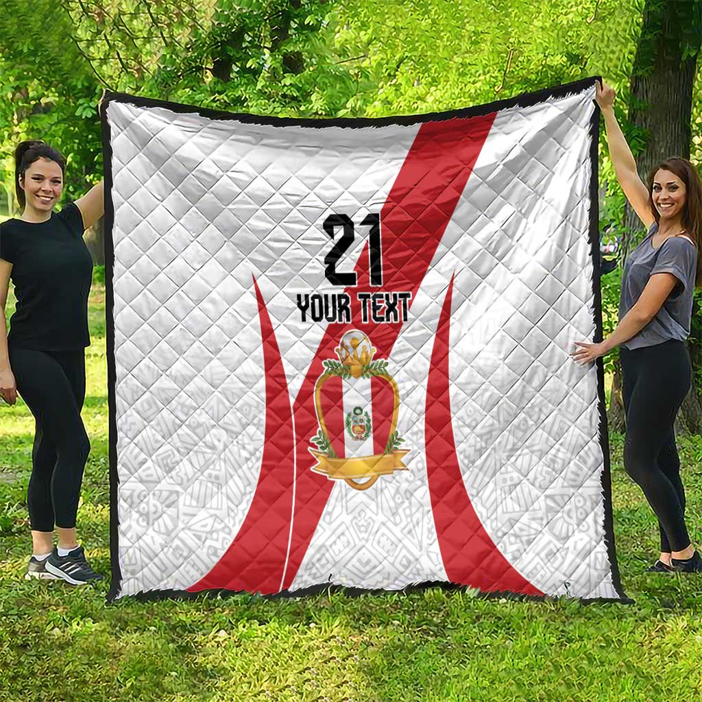 Peru Football Custom Quilt La Bicolor Arriba Peru