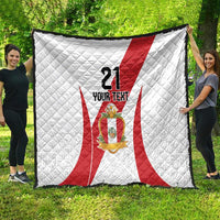 Peru Football Custom Quilt La Bicolor Arriba Peru