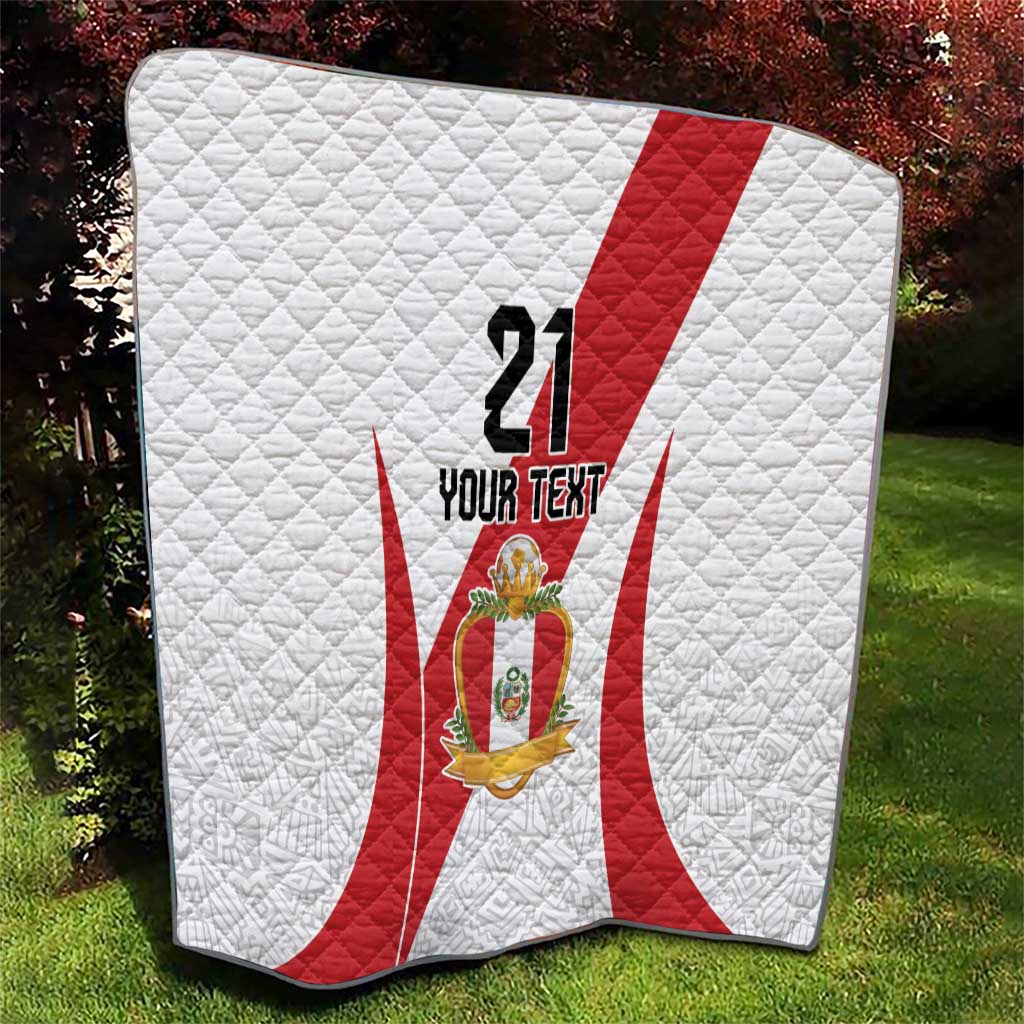 Peru Football Custom Quilt La Bicolor Arriba Peru