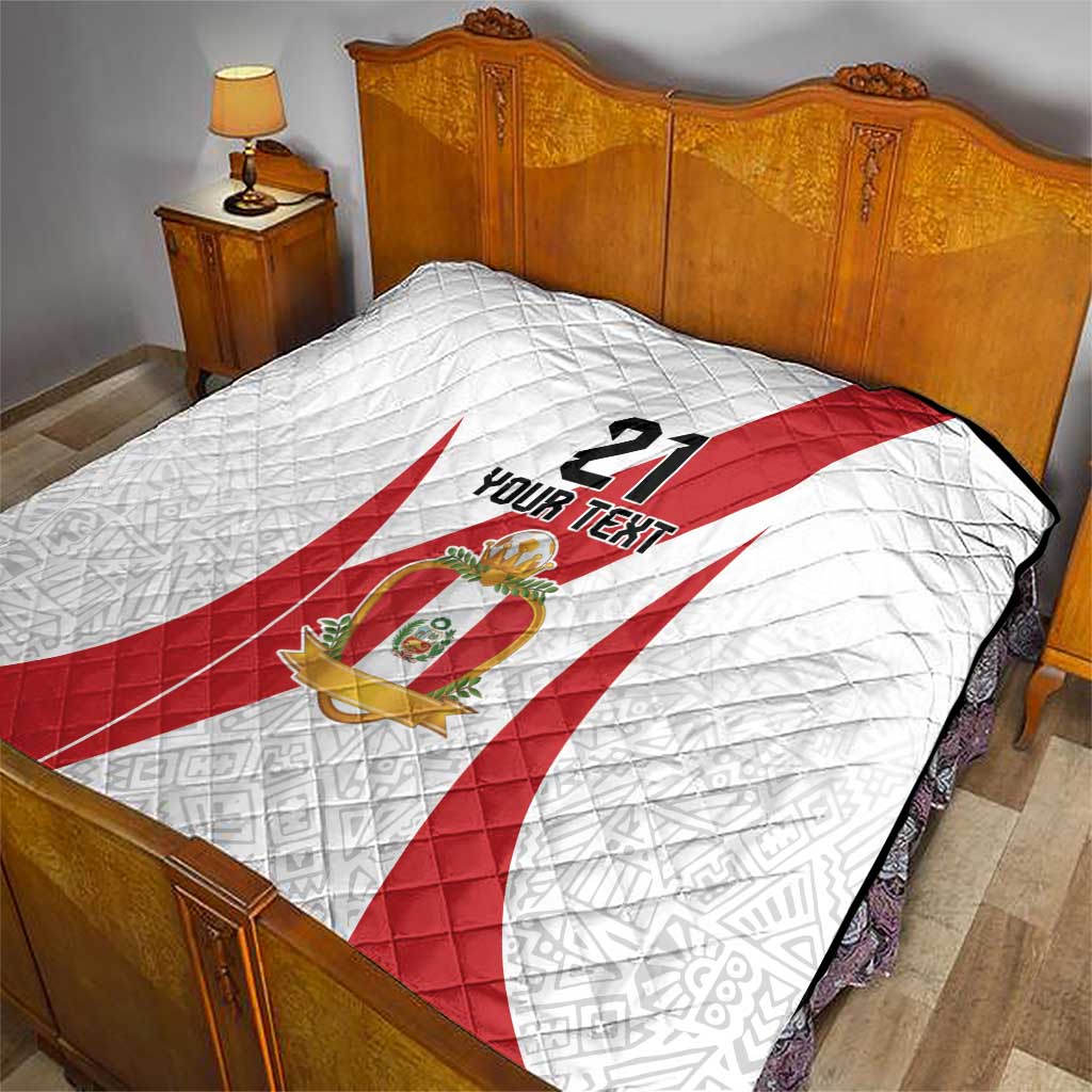 Peru Football Custom Quilt La Bicolor Arriba Peru
