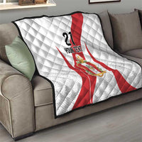 Peru Football Custom Quilt La Bicolor Arriba Peru