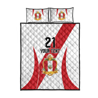 Peru Football Custom Quilt Bed Set La Bicolor Arriba Peru