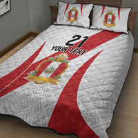 Peru Football Custom Quilt Bed Set La Bicolor Arriba Peru