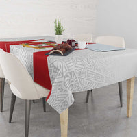 Peru Football Custom Tablecloth La Bicolor Arriba Peru