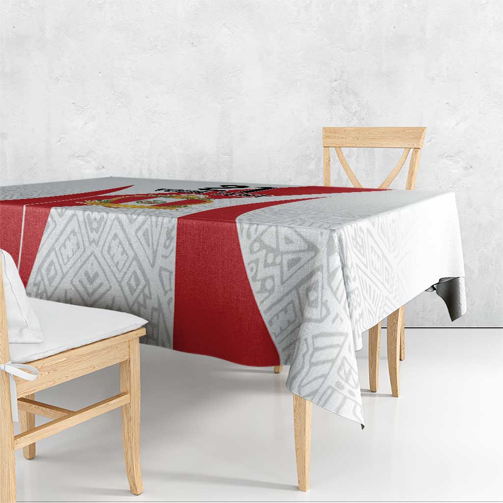 Peru Football Custom Tablecloth La Bicolor Arriba Peru