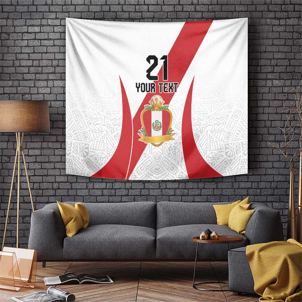 Peru Football Custom Tapestry La Bicolor Arriba Peru