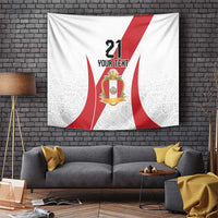 Peru Football Custom Tapestry La Bicolor Arriba Peru