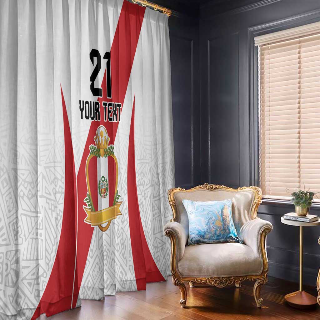 Peru Football Custom Window Curtain La Bicolor Arriba Peru