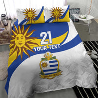 Uruguay Football Custom Bedding Set La Celeste Sol de Mayo Motif