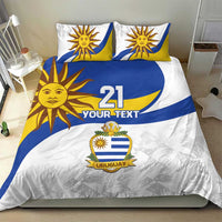 Uruguay Football Custom Bedding Set La Celeste Sol de Mayo Motif