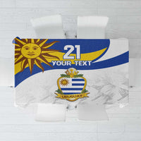 Uruguay Football Custom Tablecloth La Celeste Sol de Mayo Motif