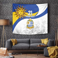 Uruguay Football Custom Tapestry La Celeste Sol de Mayo Motif