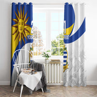Uruguay Football Custom Window Curtain La Celeste Sol de Mayo Motif