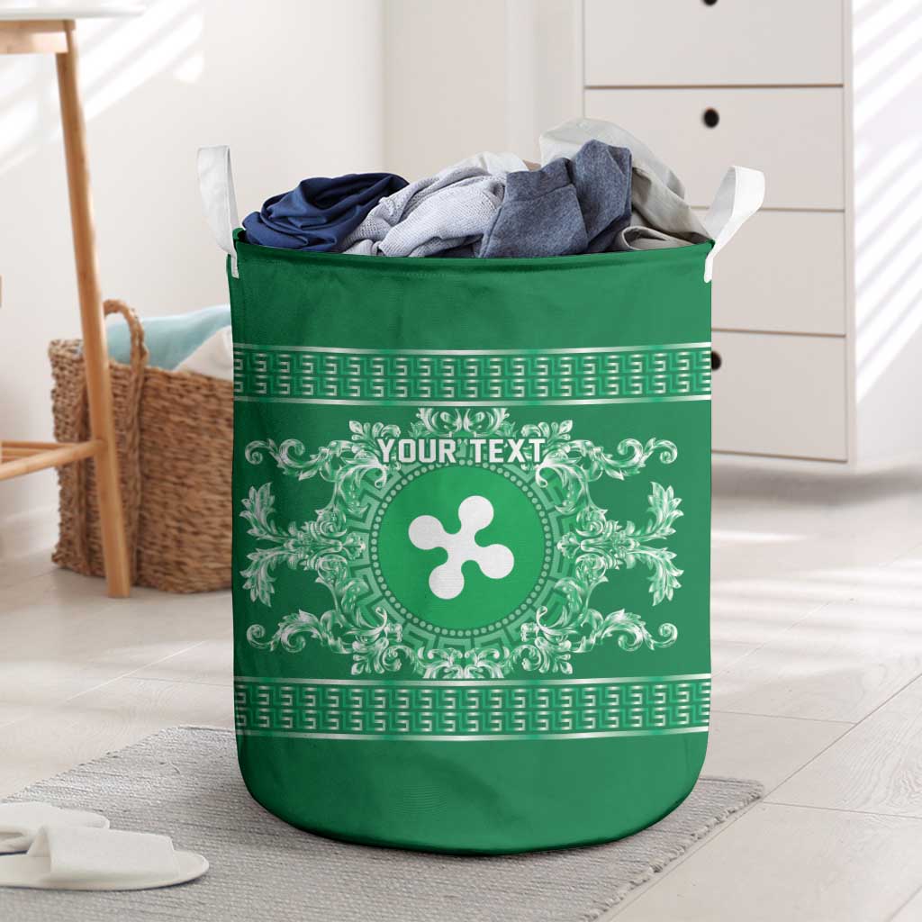 Personalized Italy Lombardy Laundry Basket Baroque Motif