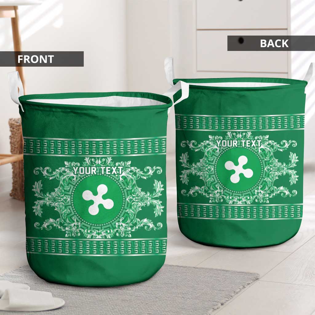 Personalized Italy Lombardy Laundry Basket Baroque Motif
