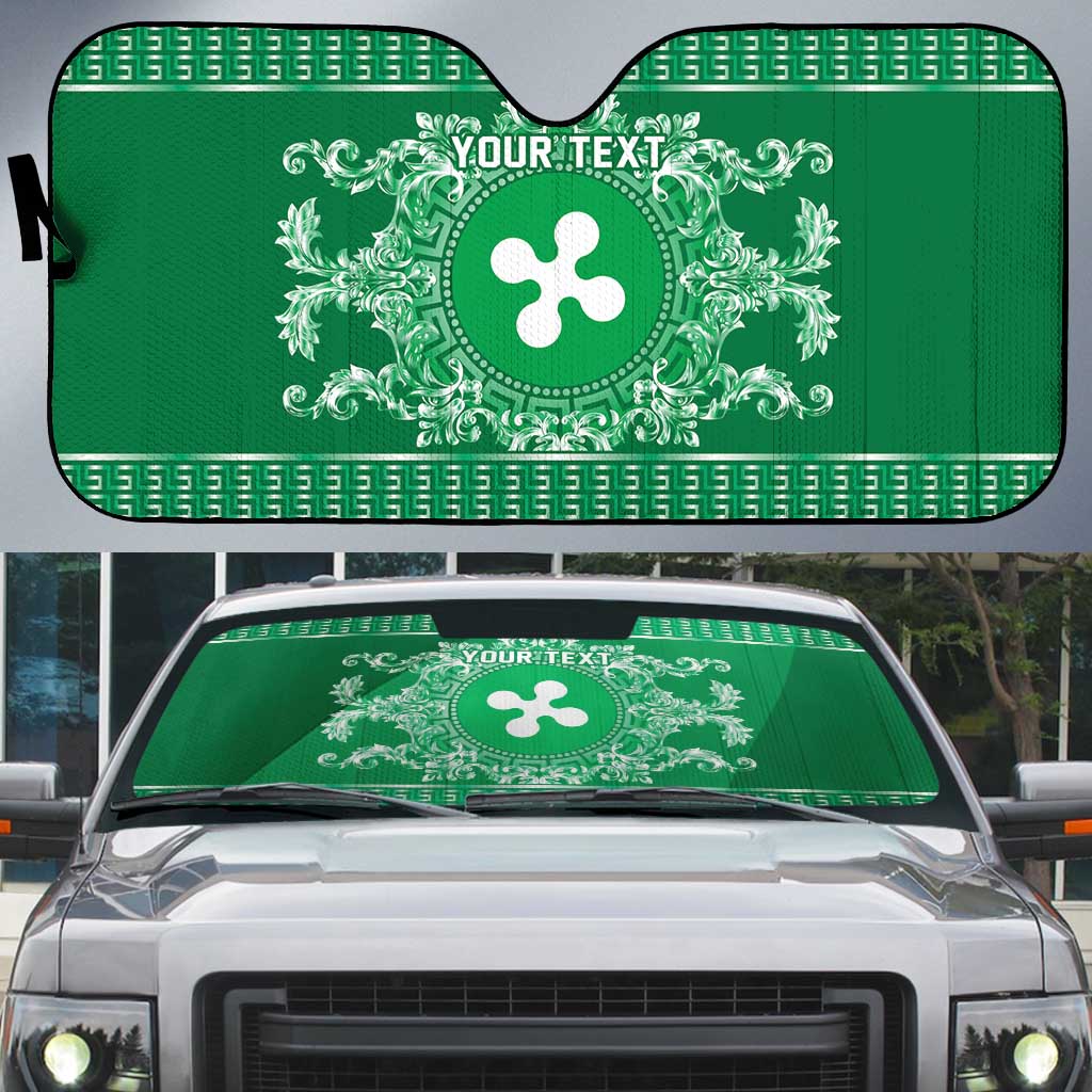 Personalized Italy Lombardy Auto Sun Shade Baroque Motif