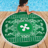 Personalized Italy Lombardy Beach Blanket Baroque Motif