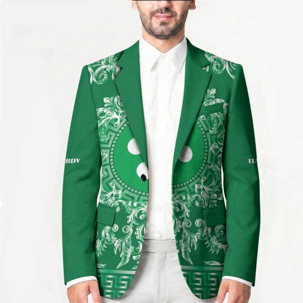 Personalized Italy Lombardy Blazer Baroque Motif