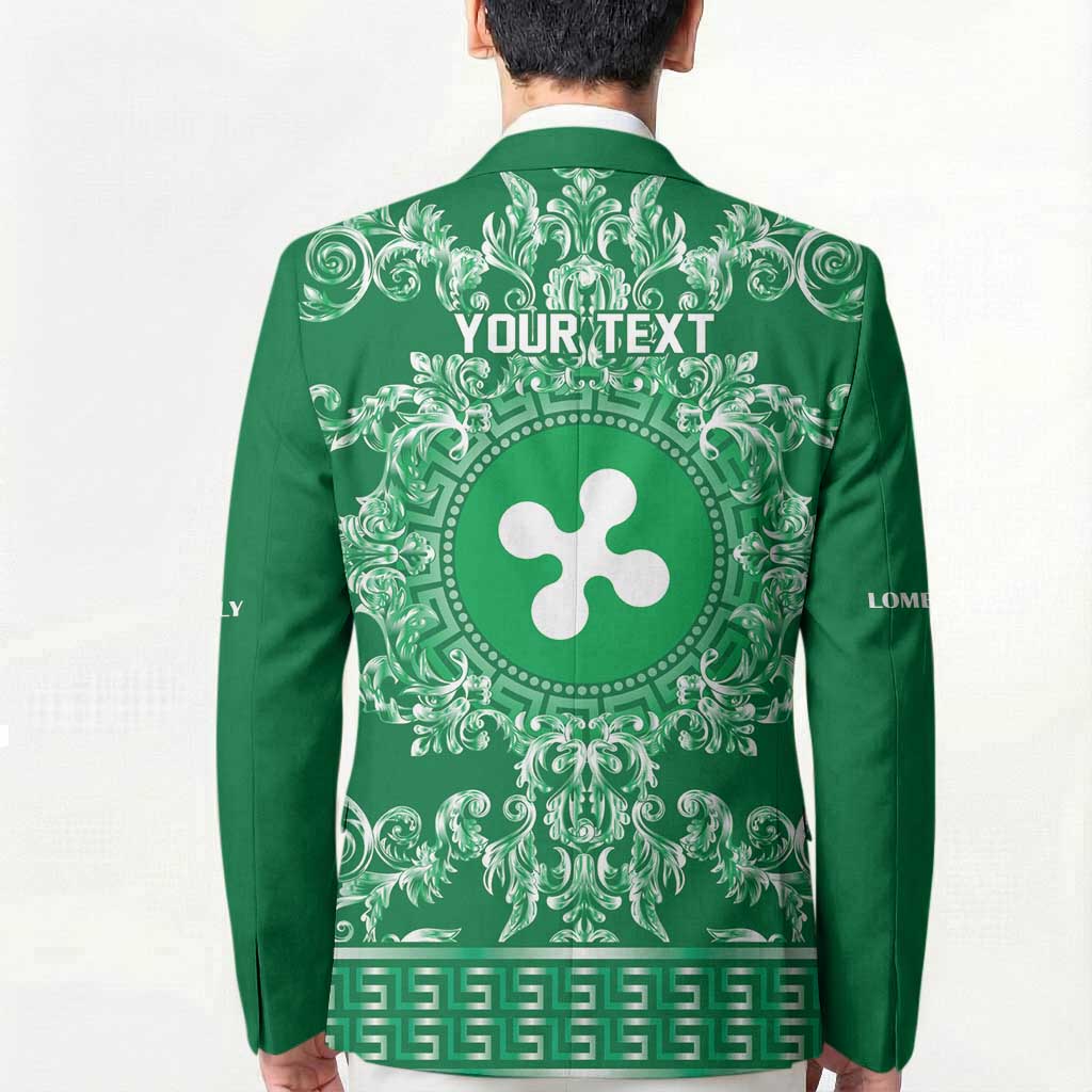 Personalized Italy Lombardy Blazer Baroque Motif