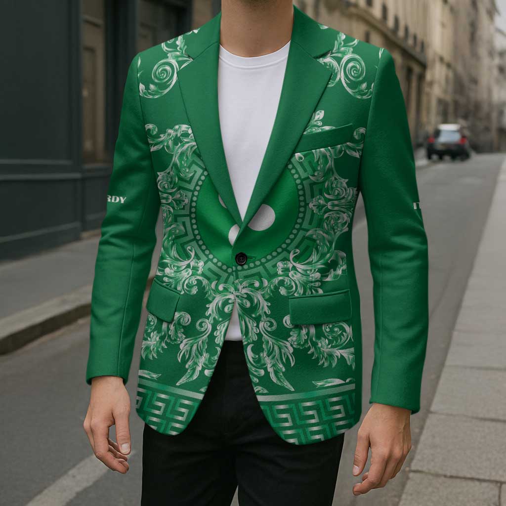 Personalized Italy Lombardy Blazer Baroque Motif