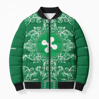 Personalized Italy Lombardy Bomber Puffer Jacket Baroque Motif